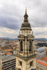 One of the towers of the Basilica of St. Stephen.Budapest