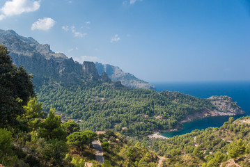 Fototapeta na wymiar Panoramic view of Cala Tuent. Mallorca.