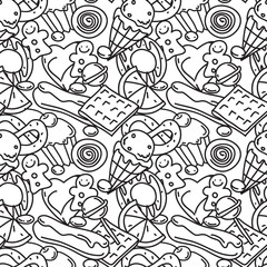 Seamless sweets pattern