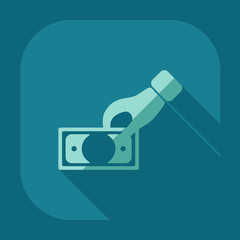 flat icon banknote business theme