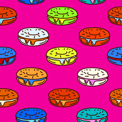Seamless donut pattern