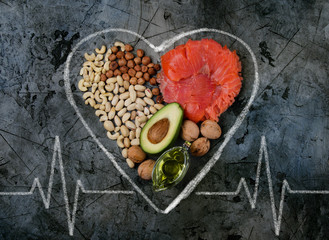 healthy fats. healthy fats for heart. Concept.