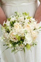 Wedding Bouquet of White Roses