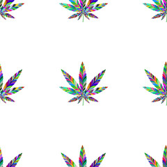 Marijuana seamless pattern 2