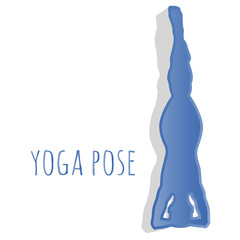 Vector silhouette of a woman in yoga pose