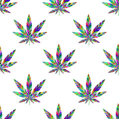 Marijuana seamless pattern 4