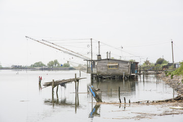 Fishing huts in Comacchio valley
