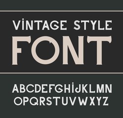 Vector vintage label font. Label style
