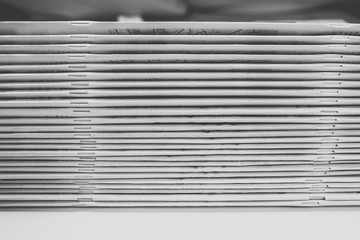 Stack of newspapers