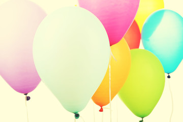 Colorful balloons clothe-up. Retro style