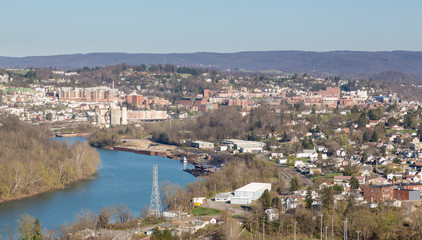 Fototapeta na wymiar City of Morgantown in West Virginia