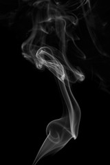 Abstract gray smoke from the incense sticks.