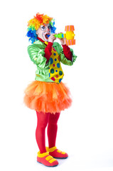 funny clown animator on children's holiday