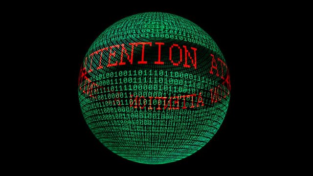 Attention spinning globe