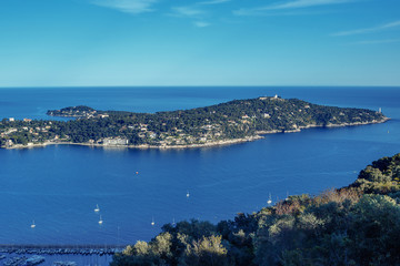 Fototapeta na wymiar Cote d'Azur France. Luxury resort and bay of French riviera