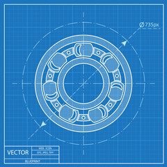 blueprint icon of bearing