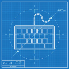 blueprint icon of keyboard