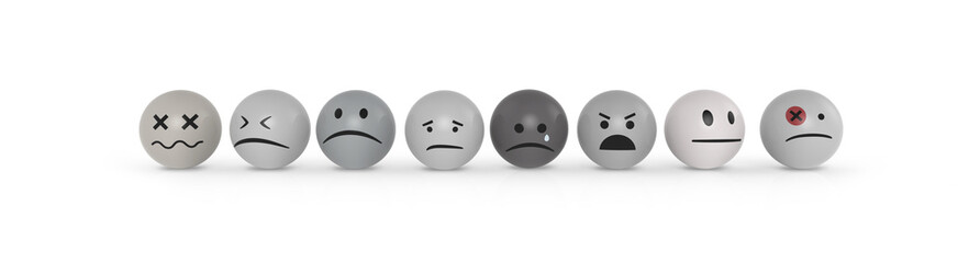 Ungl&uuml;ckliche Smileygruppe