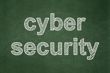 Fototapeta premium Security concept: Cyber Security on chalkboard background