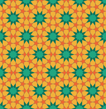 Ornamental pattern. Traditional Arabic geometric seamless pattern.  Moroccan background.
