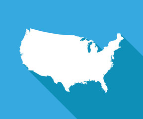 USA map - vector illustration.