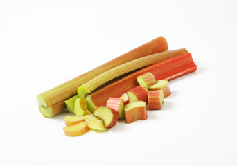 fresh rhubarb stalks