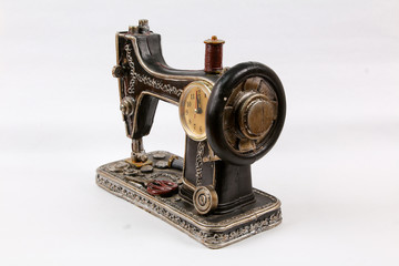 Decorative clock isolated on white 