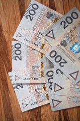 Background from 200 polish zloty