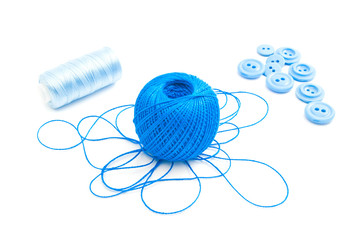 spools of thread and buttons