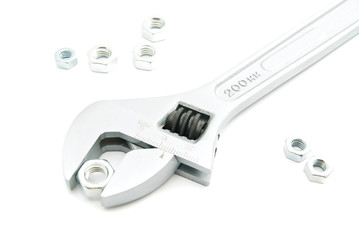 adjustable wrench and screws
