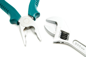 adjustable wrench and pliers