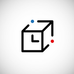 Business Company Logo Template. Line Style Design