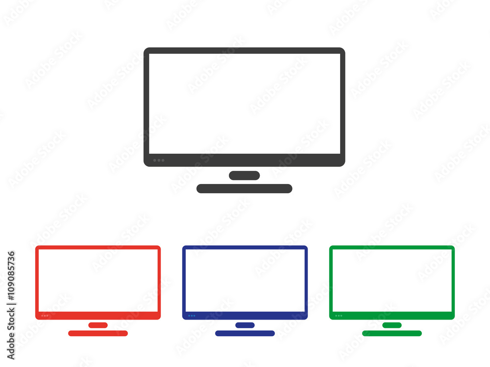 Canvas Prints monitor icons - vector illustration.