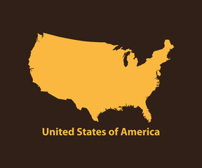 Obraz premium USA map - vector illustration.