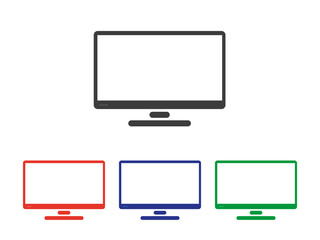 Monitor icons - vector illustration.