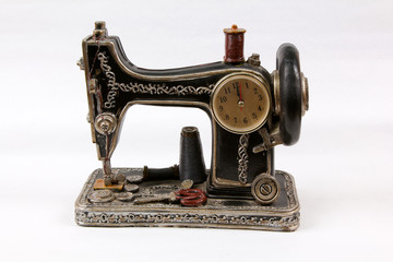 Decorative clock isolated on white 