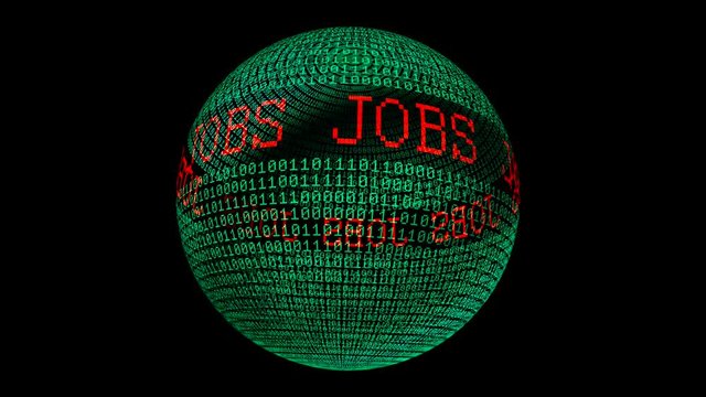 Jobs spinning globe