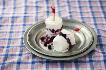 ice cream with blueberry
