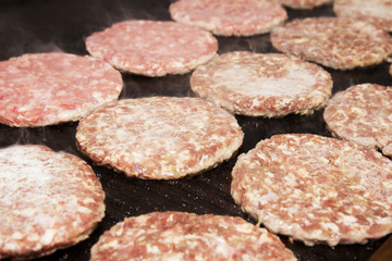 Raw Ground beef meat Burger