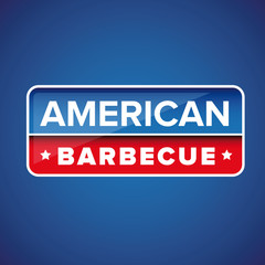 Fototapeta premium American Barbecue sign vector