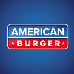 American burger vector sign