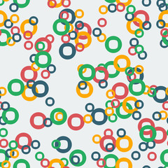 Editable Vector of Abstract Bright Colorful Circles Seamless Pattern for Creating Background and Decorative Element