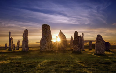 Callanish stones at sunset, Scotland - 109091113