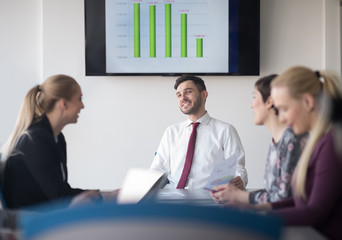 young business people group on meeting at office