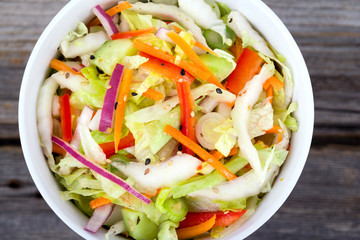 asian cabbage and lettuce salad