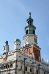 Fototapeta na wymiar Town Hall Clock Tower in Poznan