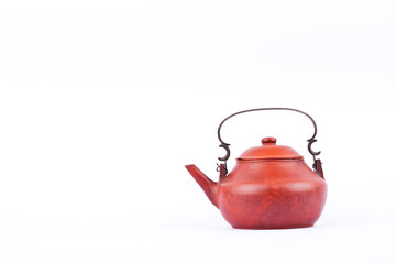 Ancient terracotta teapot for home interiors