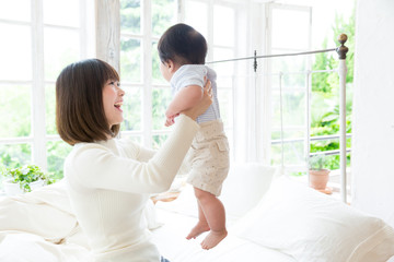 portrait of young asian family lifestyle image