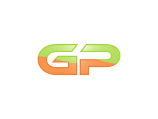 Green Orange shiny GP letters