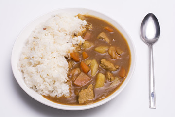 カレーライスとスプーン